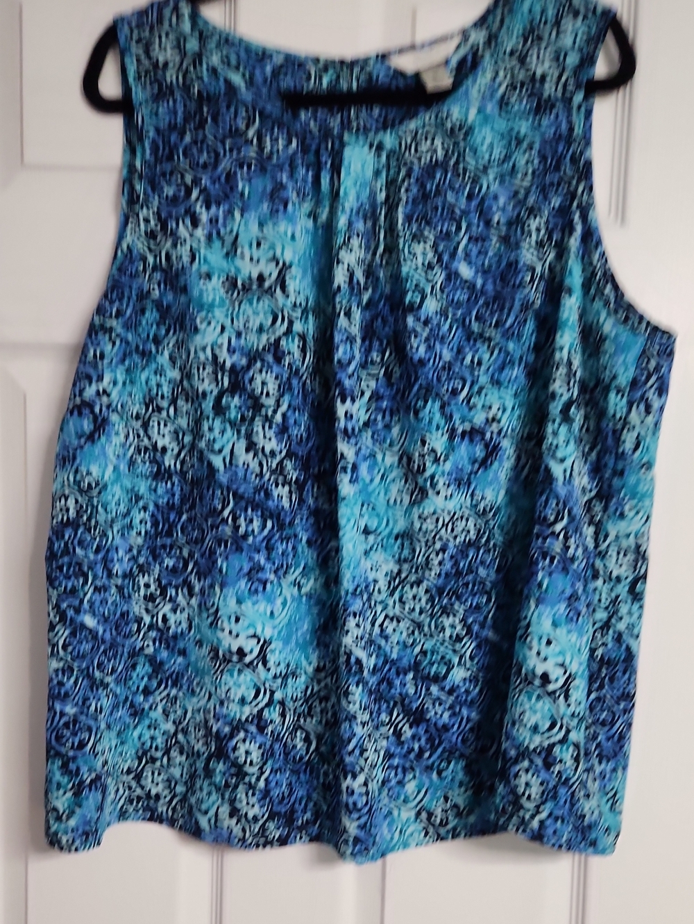 CJ Banks Blue Patterned TankTop